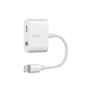 Adaptador Belkin Rockstar 3.5mm Audio + conector Lightning para carga